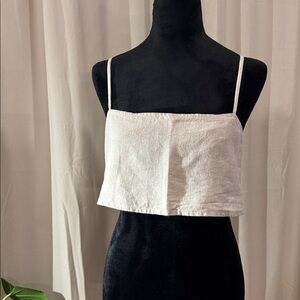Reformation Beige Crop Top